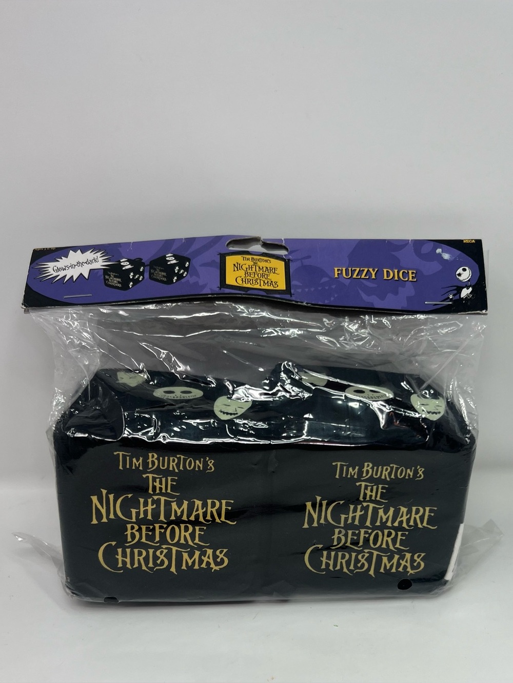 NECA Nightmare Before Christmas Plush 3.3/8" Fuzzy Dice New Glows in The Dark